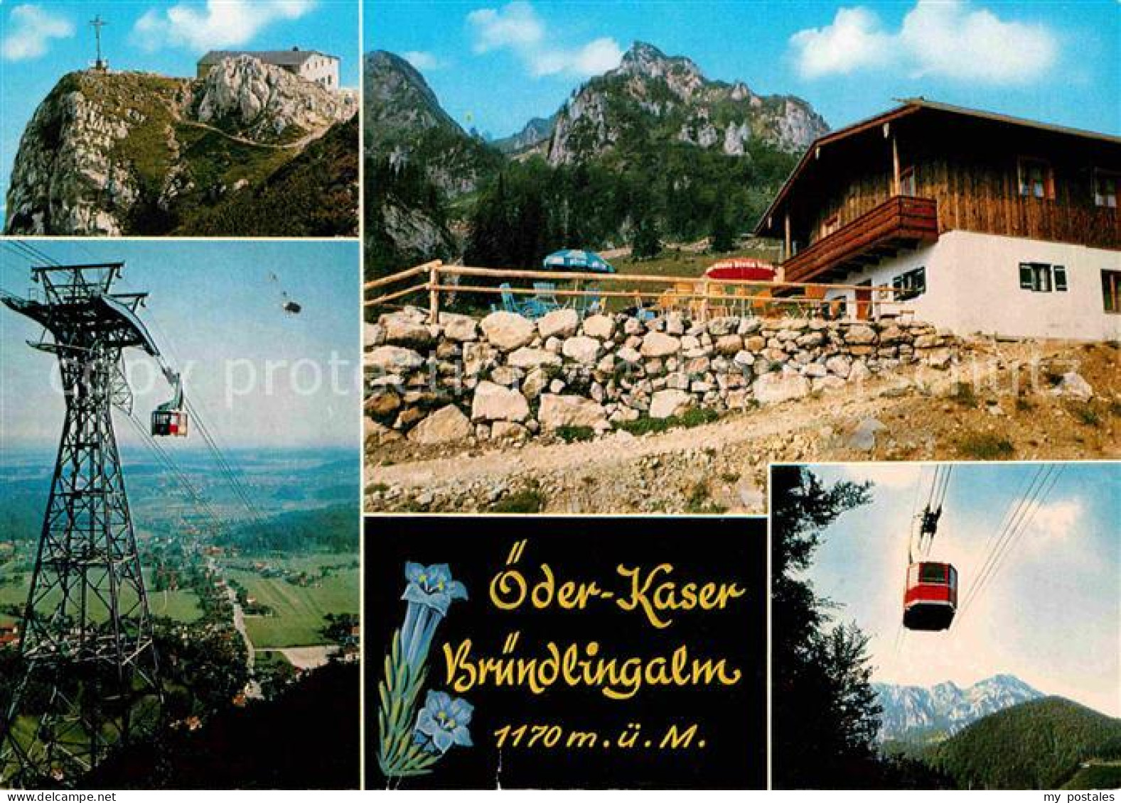 72715679 Bergen Chiemgau Berggasthof Oeder Kaser Bruendlingalm Bergbahn Bergen - Andere & Zonder Classificatie