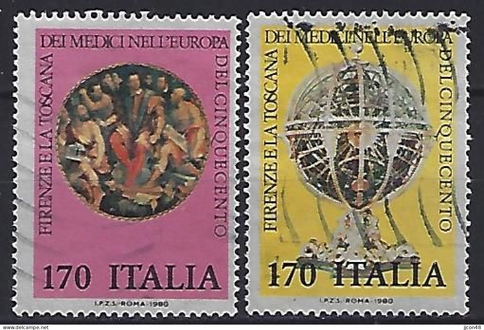 Italy 1980  Medici-Ausstellung, Florenz (o) Mi.1698-1699 - 1971-80: Oblitérés