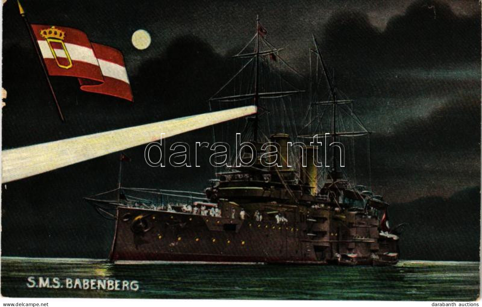 T2 1909 SMS BABENBERG Osztrák-magyar Haditengerészet Habsburg-osztályú Pre-dreadnought Csatahajó Este / K.u.K. Kriegsmar - Non Classificati