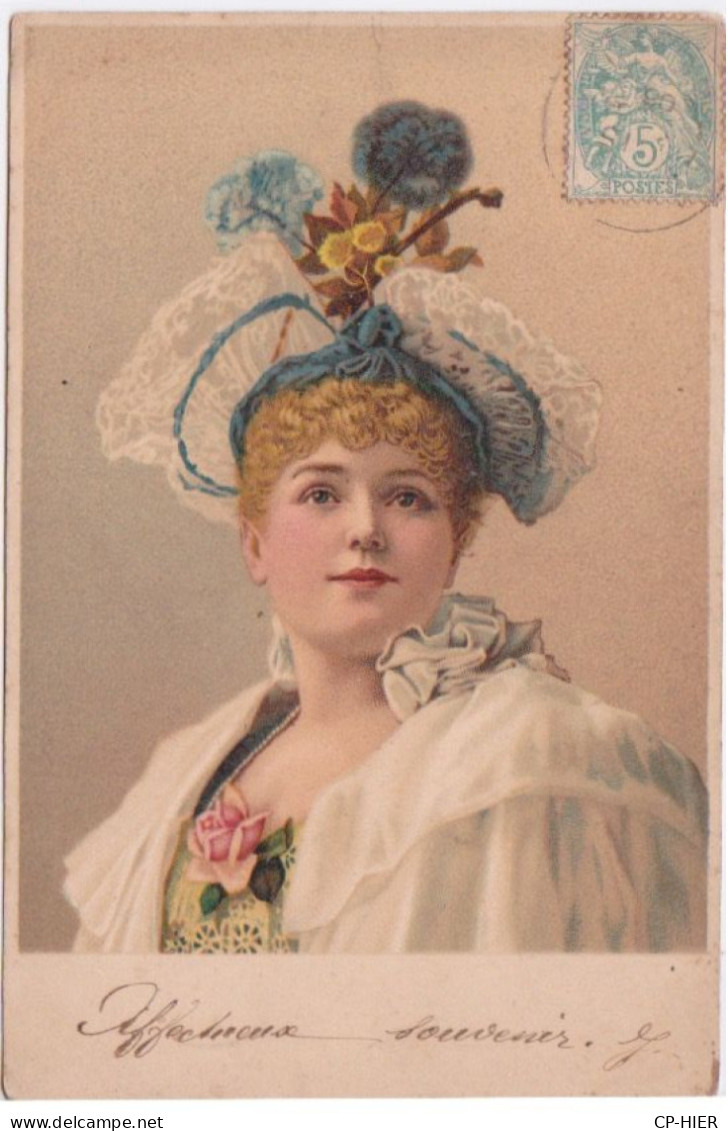 CPA ILLUSTREE  - FEMME - CHAPEAU STE CATHERINE ? - Frauen