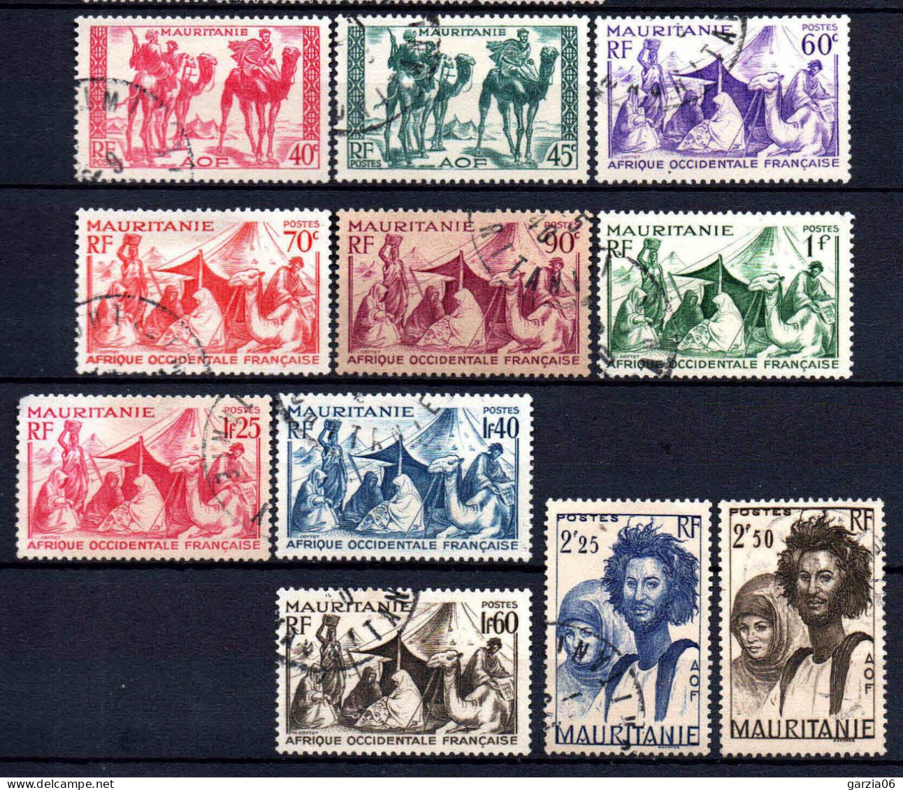 Mauritanie - 1939   - N° 105 à 115 Sauf 112A  - Oblit - Used - Oblitérés