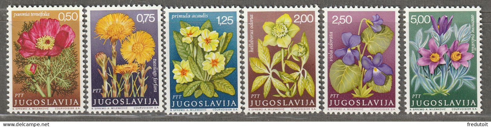 YOUGOSLAVIE- N°1224/9 ** (1969) Fleurs Médicinales - Unused Stamps