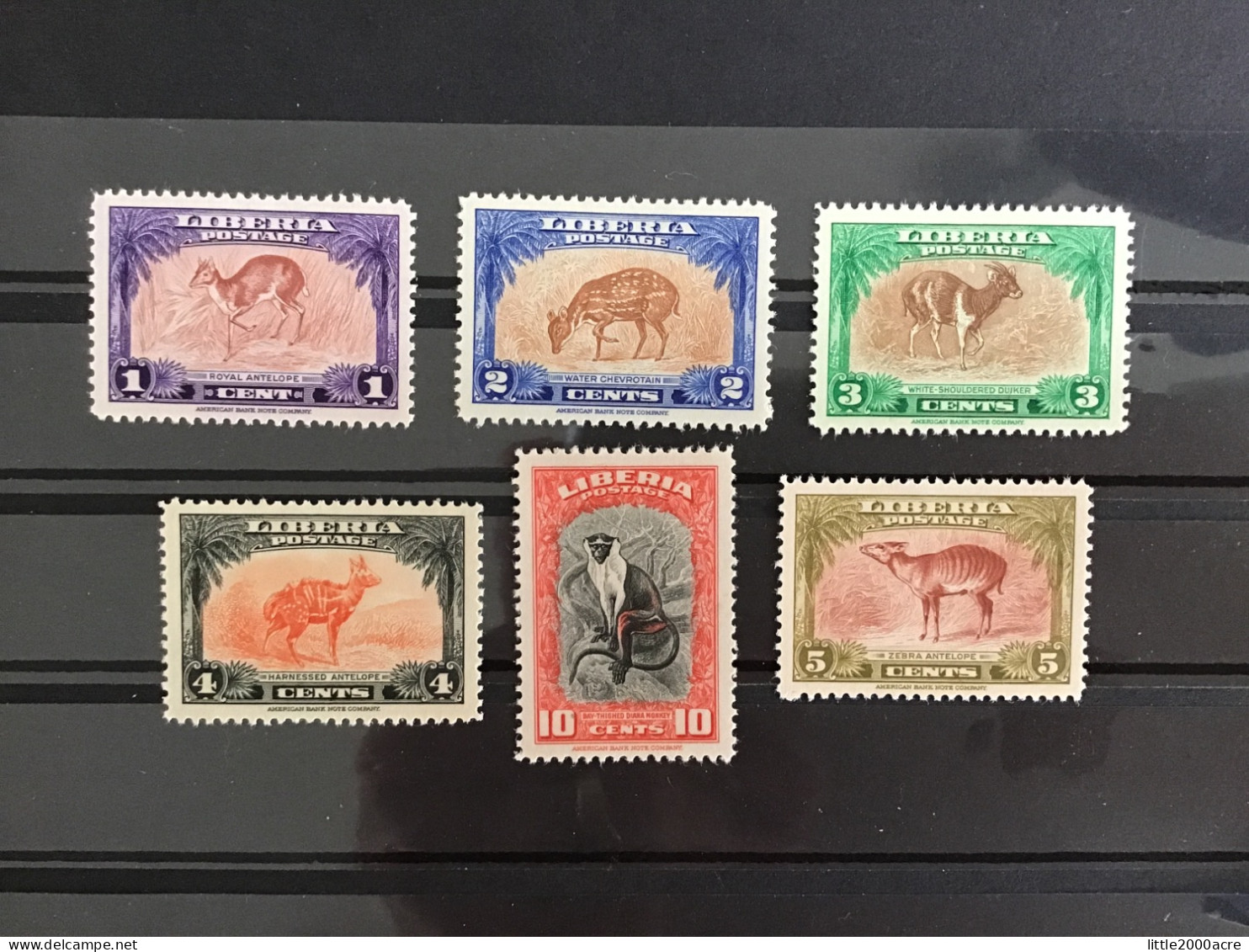 Liberia 1942 Animals Mint SG 622-7 Sc 283-8 Mi 347-52 Yv 257-62 - Liberia