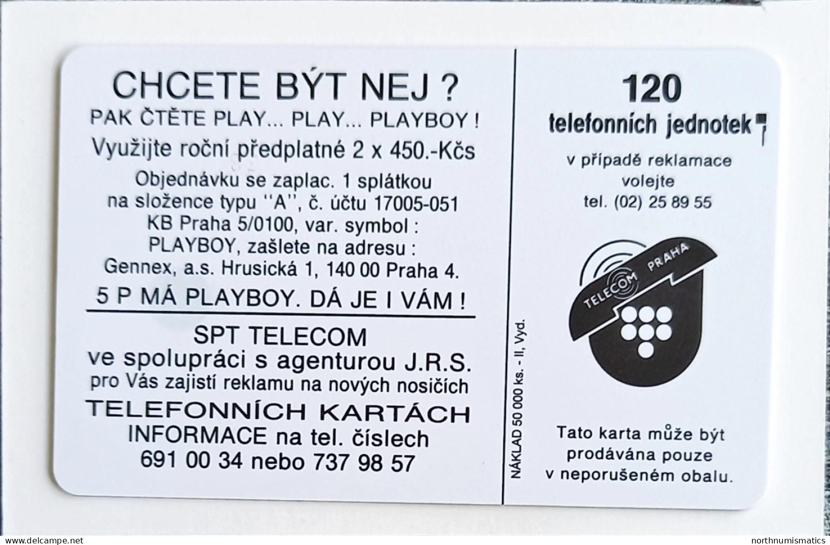 Chip Phone Card Playboy Cs Edition 120 Units Mint - Collections