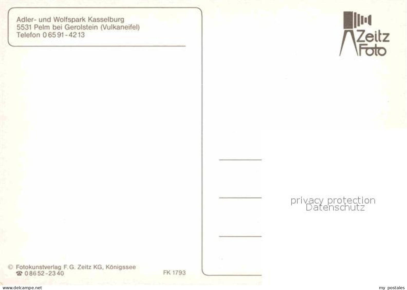 72715462 Pelm Adler- Und Wolfspark Kasselburg  Pelm - Other & Unclassified