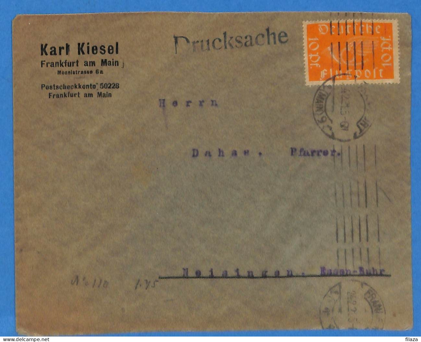 Allemagne Reich 1921 - Lettre De Frankfurt - G33440 - Briefe U. Dokumente