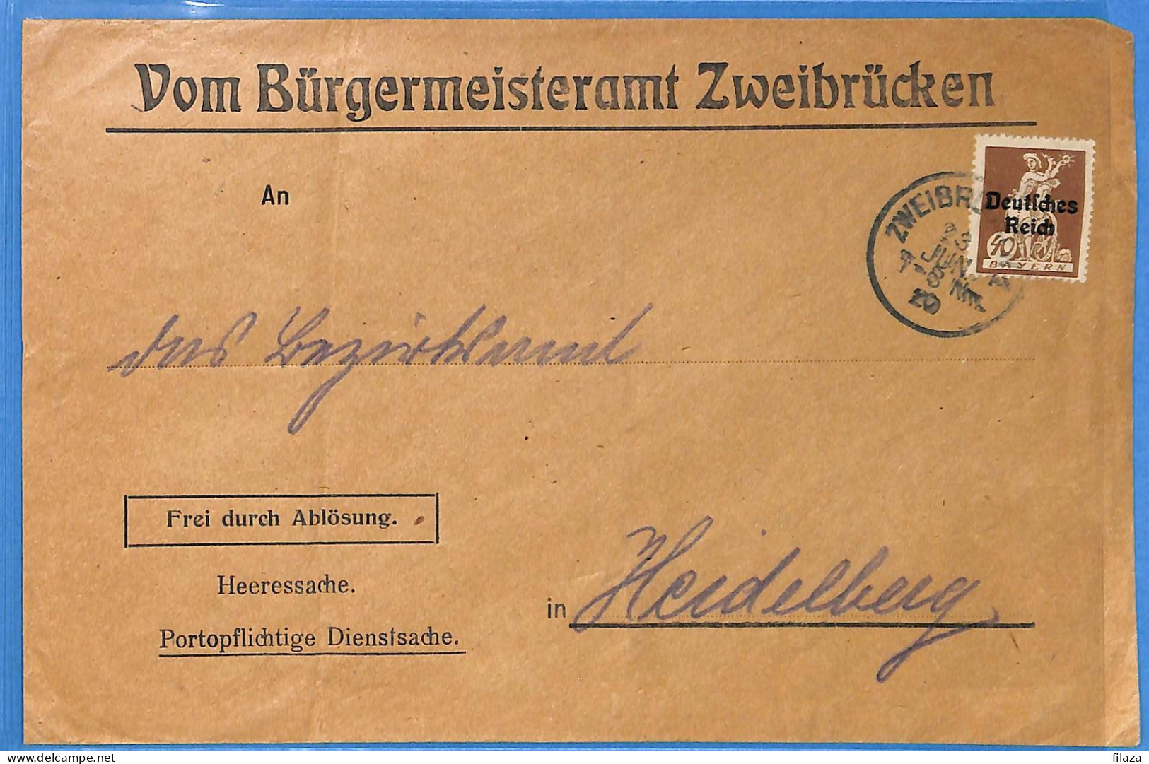 Allemagne Reich 1920 - Lettre De Zweibrucken - G33446 - Lettres & Documents