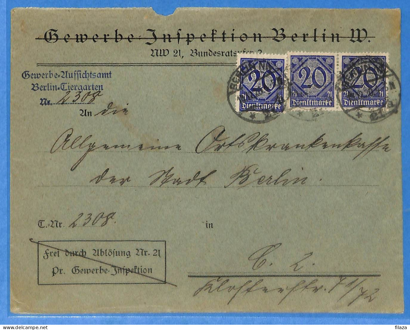 Allemagne Reich 1920 - Lettre De Berlin - G33432 - Brieven En Documenten