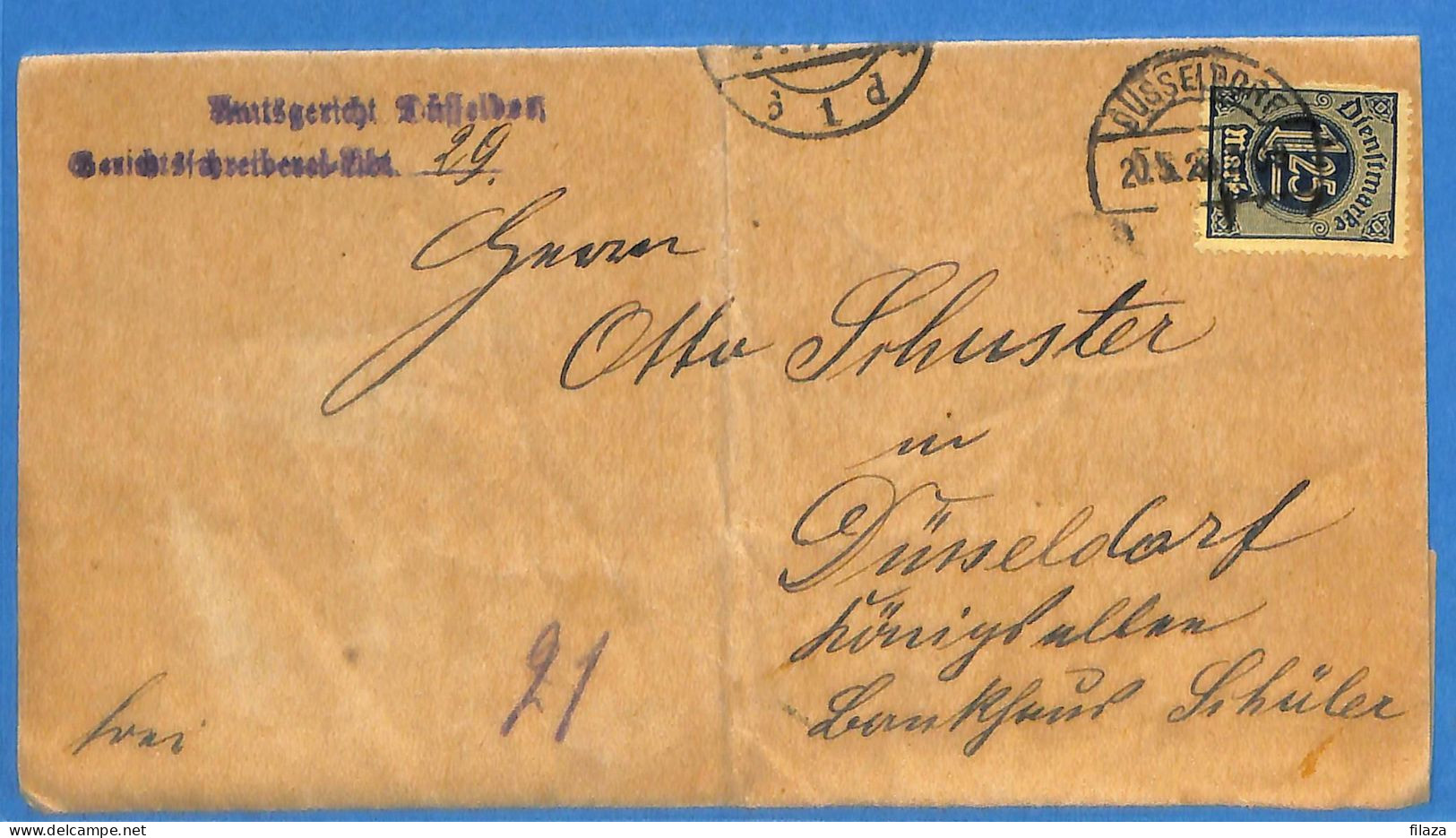 Allemagne Reich 1922 - Lettre De Dusseldorf - G33427 - Lettres & Documents