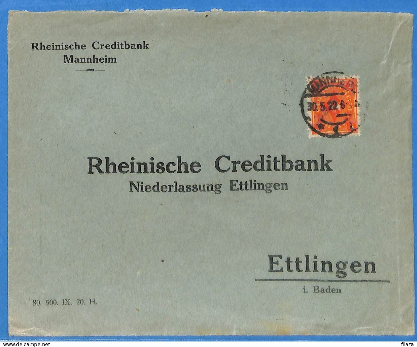 Allemagne Reich 1922 - Lettre De Mannheim - G33412 - Lettres & Documents