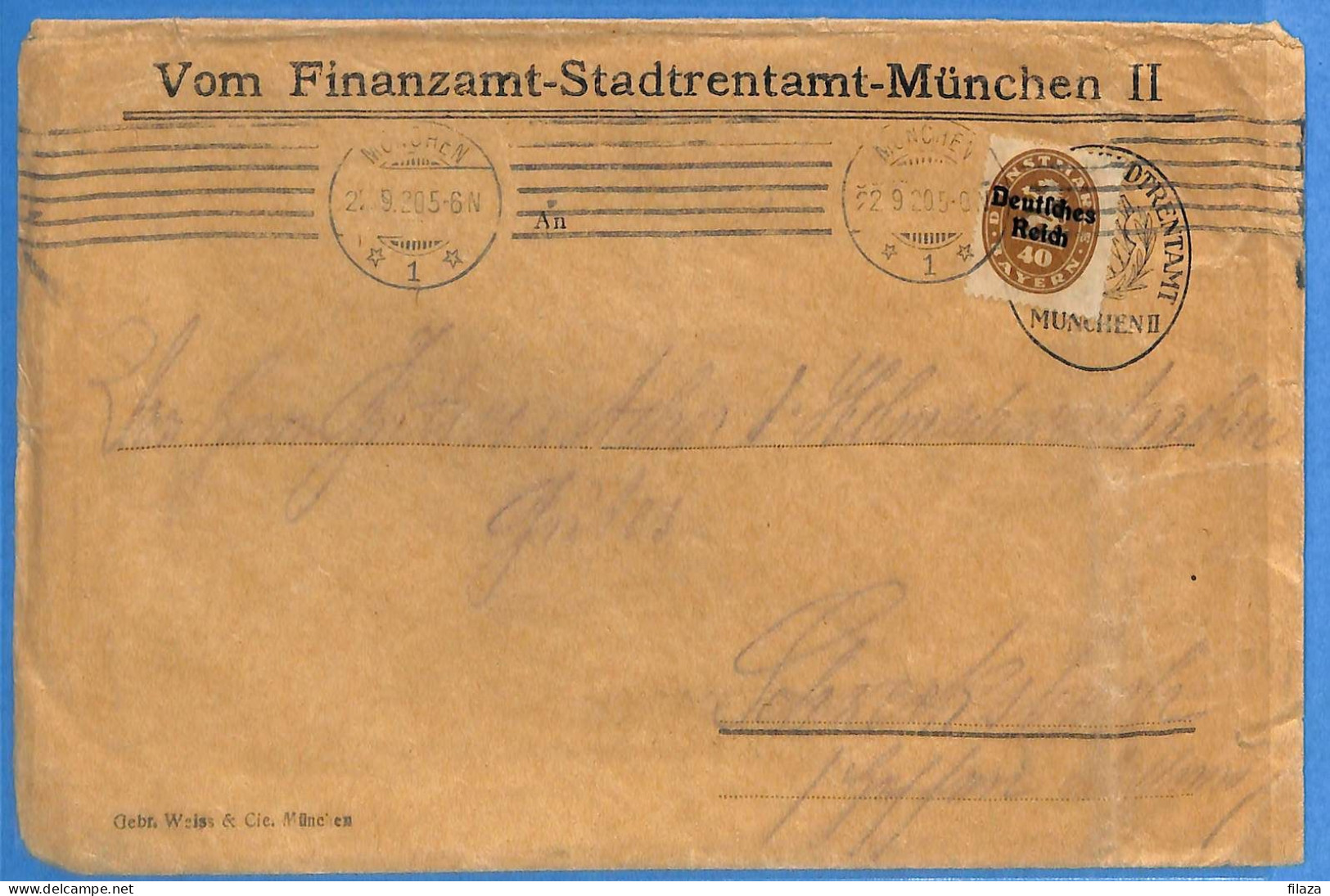 Allemagne Reich 1920 - Lettre De Munchen - G33411 - Lettres & Documents