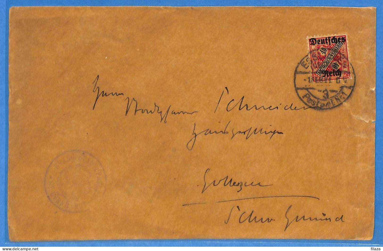 Allemagne Reich 1921 - Lettre De Esslingen - G33383 - Briefe U. Dokumente