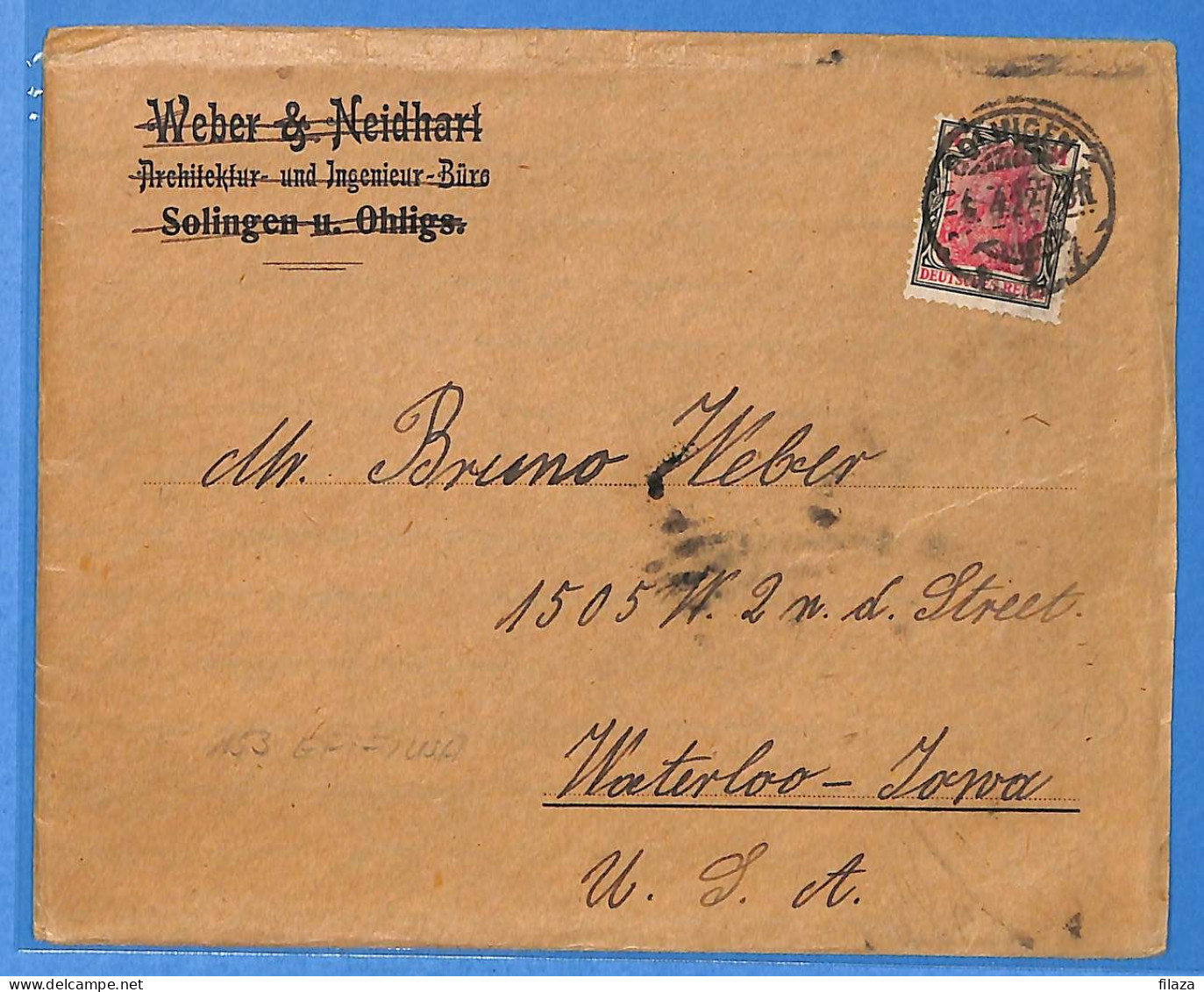 Allemagne Reich 1922 - Lettre De Solingen - G33382 - Lettres & Documents