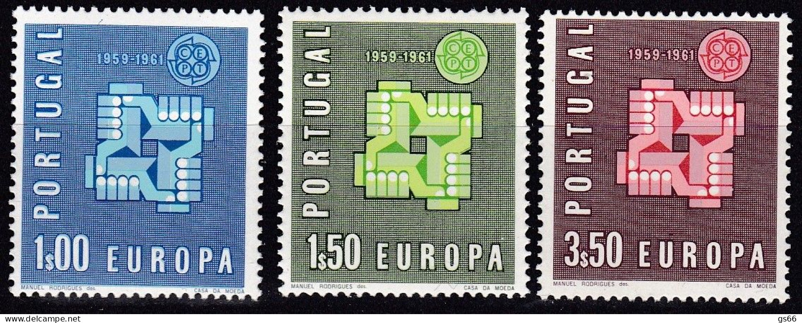 Portugal, 1961, 907/09, MNH **,  Europa - Ungebraucht