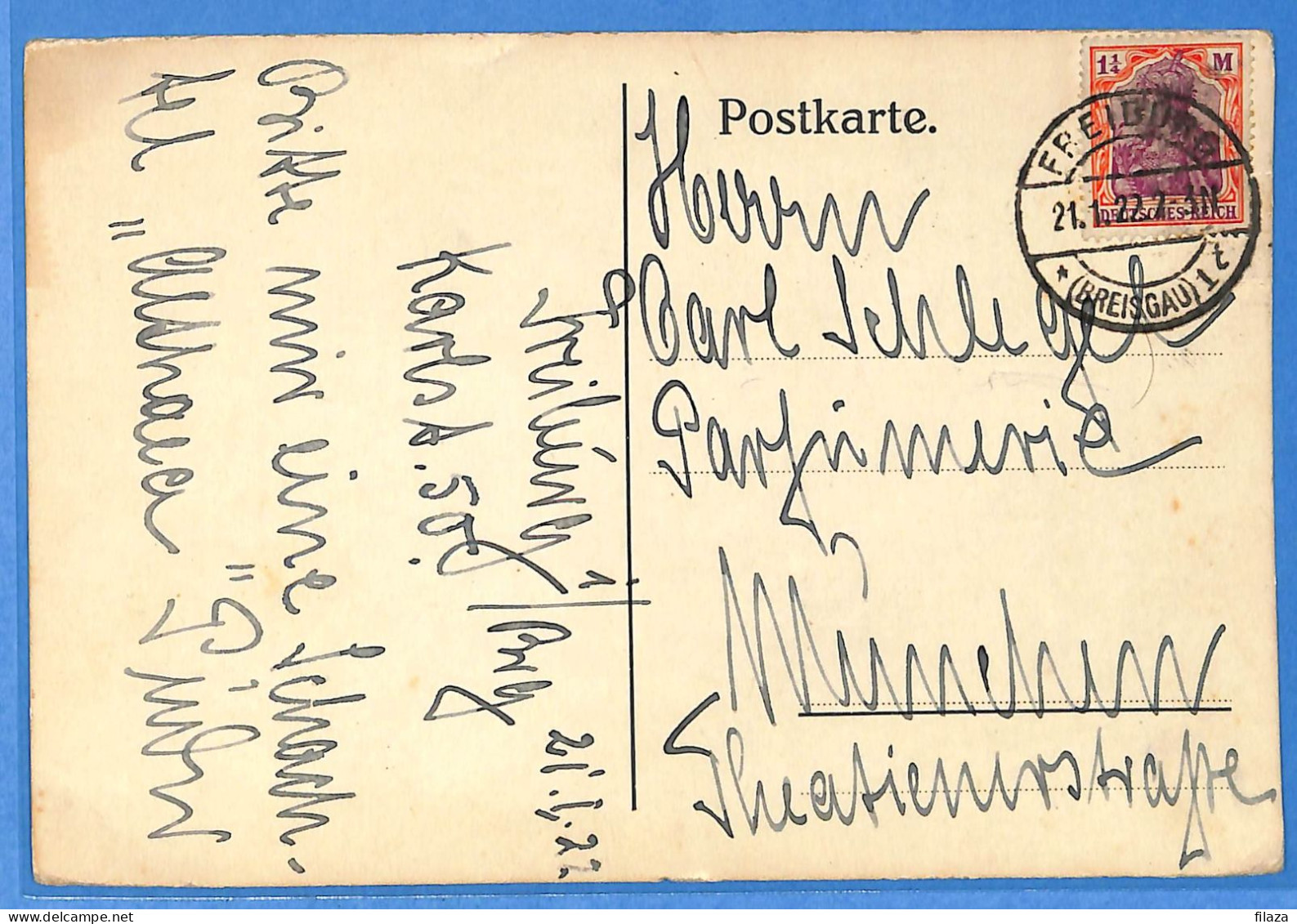 Allemagne Reich 1922 - Carte Postale De Freiburg - G33374 - Brieven En Documenten