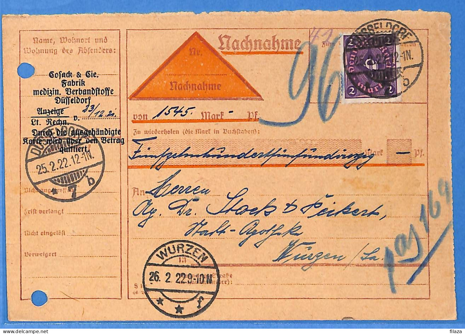 Allemagne Reich 1922 - Carte Postale De Dusseldorf - G33370 - Covers & Documents