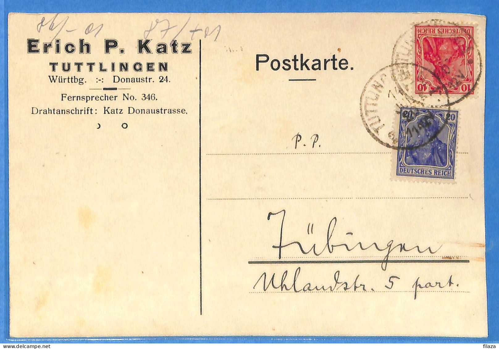 Allemagne Reich 1920 - Carte Postale De Tuttlingen - G33376 - Covers & Documents