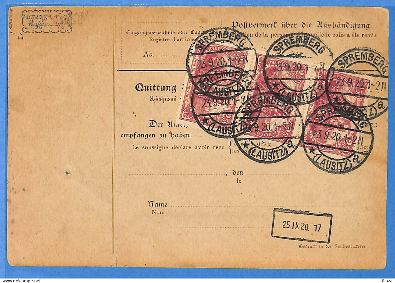 Allemagne Reich 1920 - Carte Postale De Spremberg - RETRO G33361 - Storia Postale