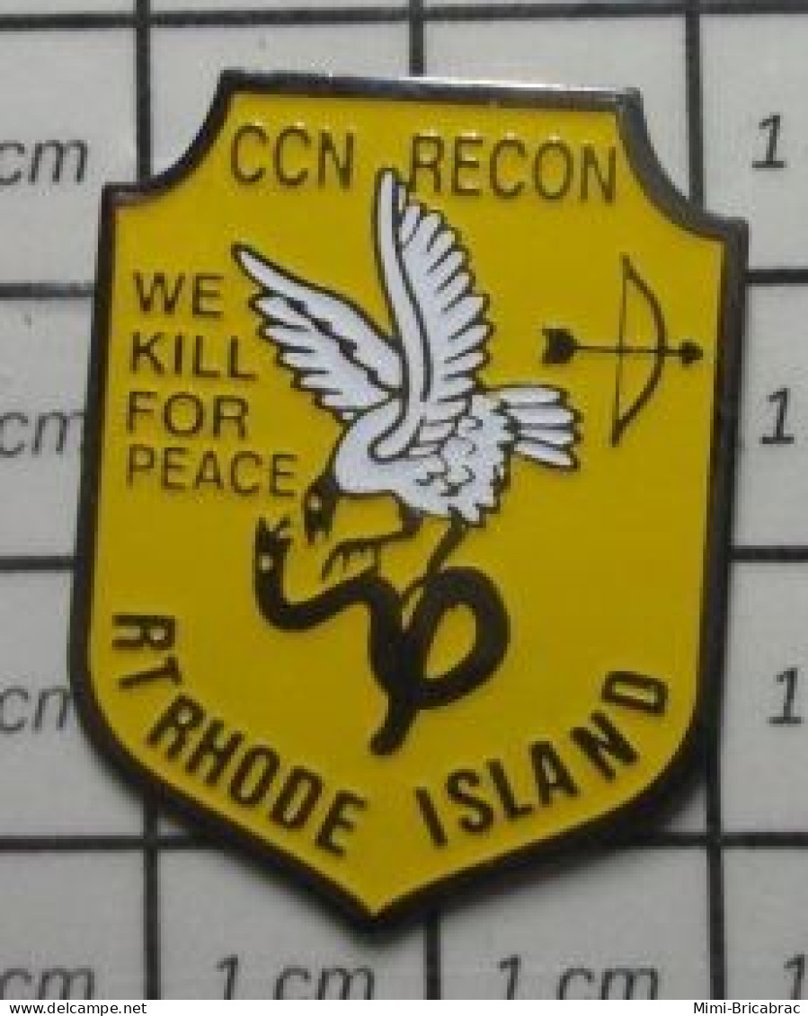 912B Pin's Pins / Beau Et Rare / MILITARIA / TROUPES D'ELITE US ARMY CCN RECON RT RHODE ISLAND WE KILL FOR PEACE LOL - Armee