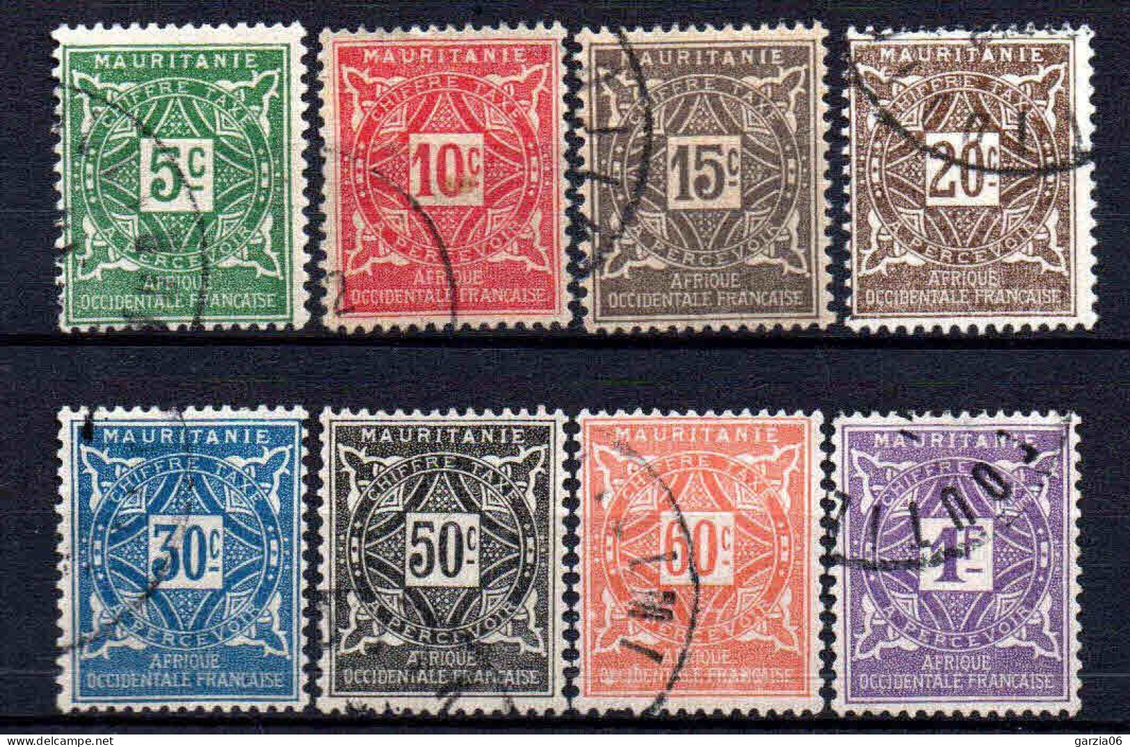 Mauritanie  - 1914  - Tb Taxe - N° 17 à 24 - Oblit - Used - Used Stamps