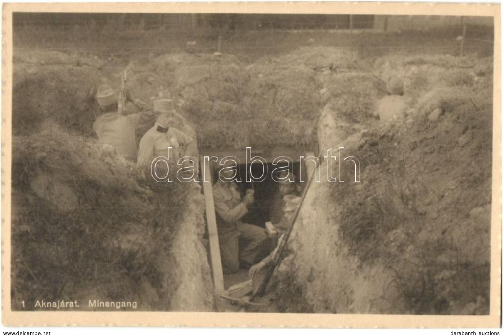 ** T2 Osztrák-magyar Katonák Az Aknajáratban / Minengang / WWI Austro-Hungarian K.u.K. Military, Soldiers In The Trenche - Unclassified