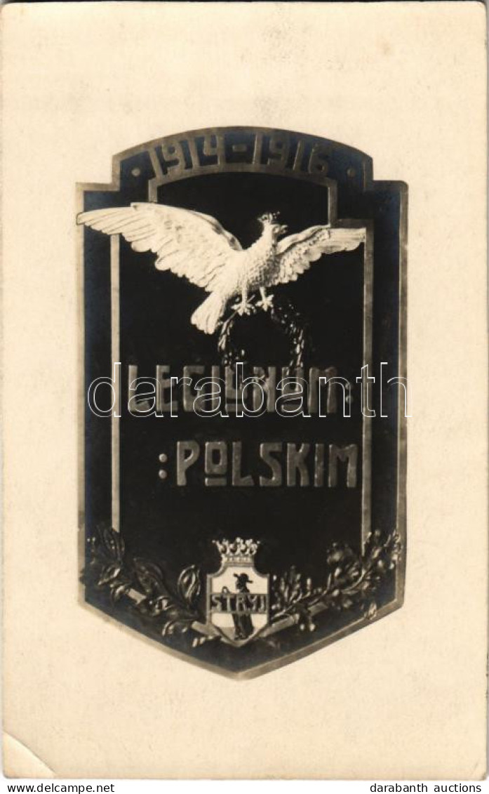 * T3 1914-1916 Legionom Polskim Stryj / WWI K.u.K. Military, Polish Legion. Photo + "K.u.K. Etappentrainzug 35/II." (vág - Unclassified