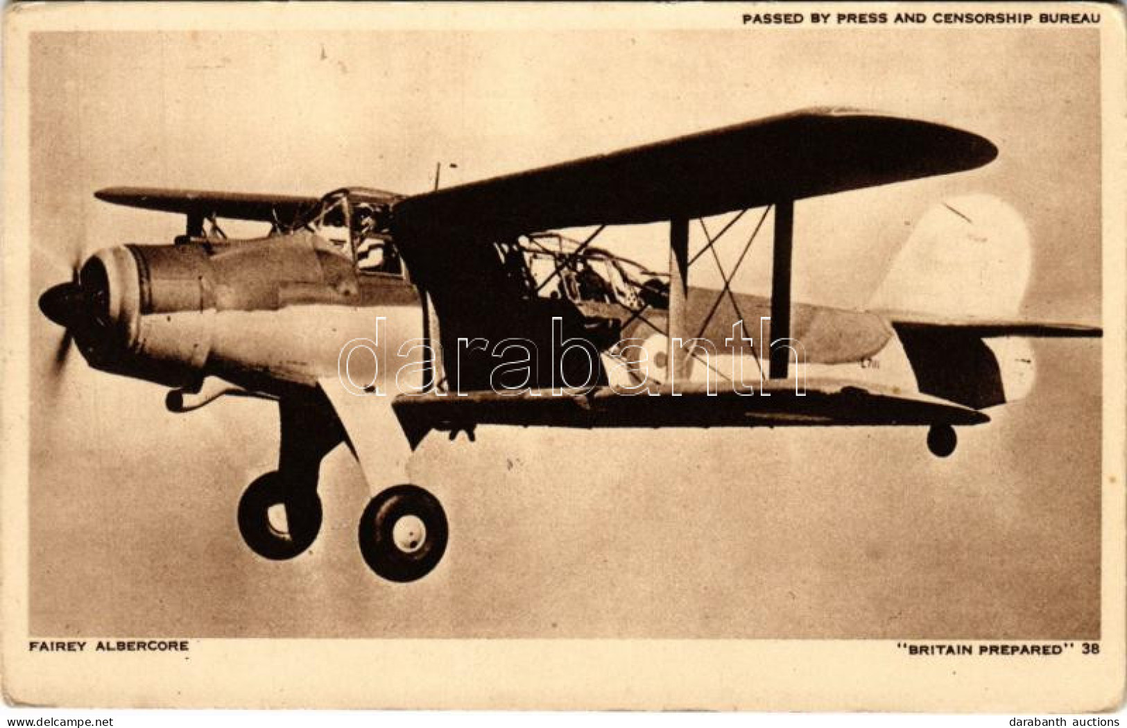 ** T2/T3 Fairey Albercore. British Single-engine Biplane Torpedo Bomber, H. M. Royal Air Force, Royal Navy Fleet Air Arm - Unclassified