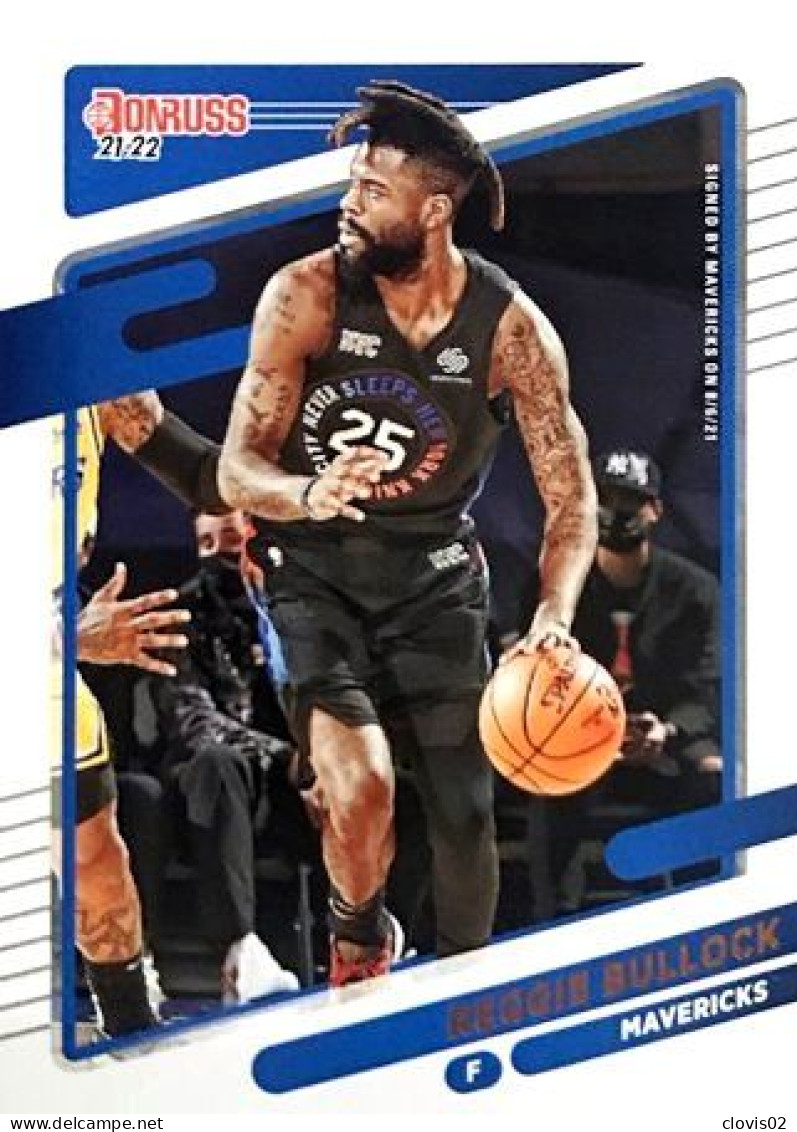 129 Reggie Bullock - Dallas Mavericks - Carte Panini NBA Donruss 2021-2022 - Sonstige & Ohne Zuordnung