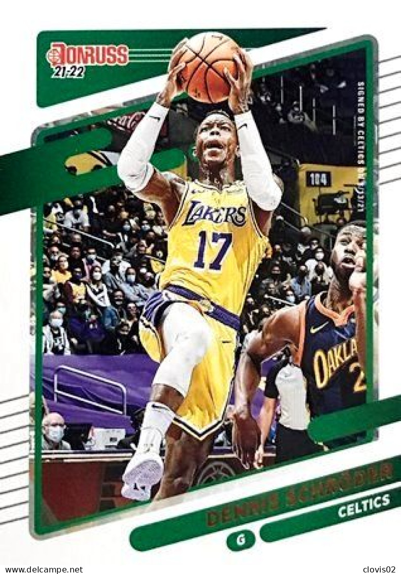 130 Dennis Schroder - Boston Celtics - Carte Panini NBA Donruss 2021-2022 - Autres & Non Classés