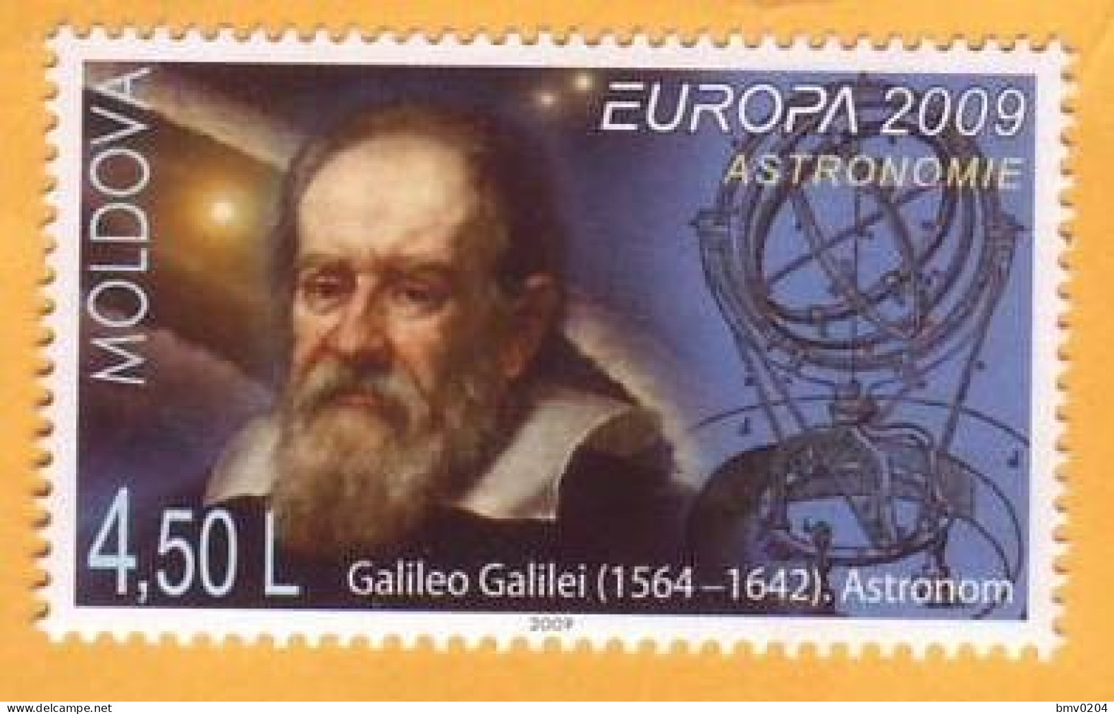 2009 Moldova Moldavie Moldau Galileo Galilei  Astronomer Europa-cept  1v Mint - 2009