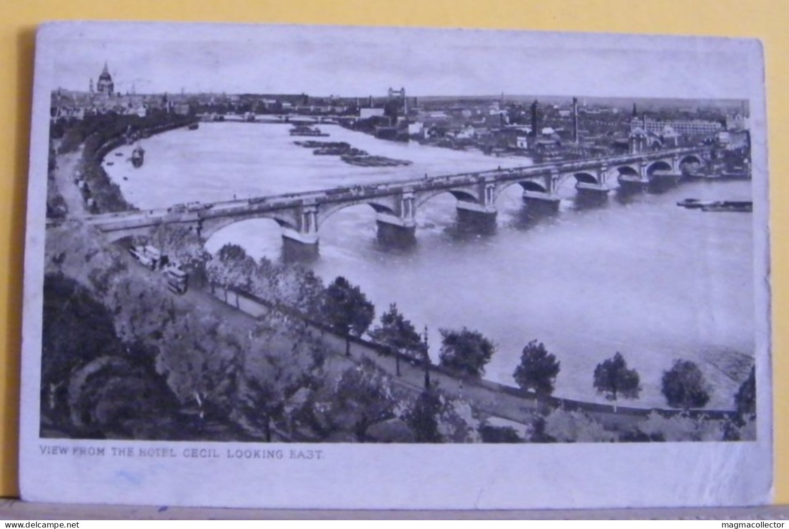 (LO2) LONDRA - LONDON - VIEW FROM THE HOTEL CECIL LOOKING EAST (WATERLOO BRIDGE) - VIAGGIATA 1930 - Other & Unclassified