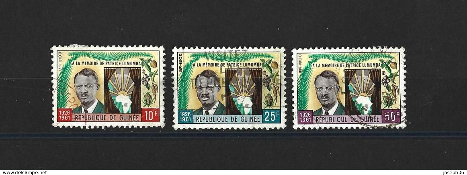 GUINEE  République   1962   Y.T. N° 75  76  77   Oblitéré - Guinee (1958-...)