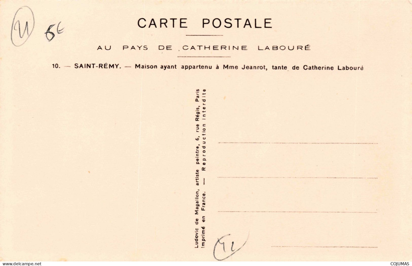 21 - SAINT REMY _S28923_ Maison Ayant Appartenu à Mme Jeanrot Tante De Catherine Labouré - Autres & Non Classés