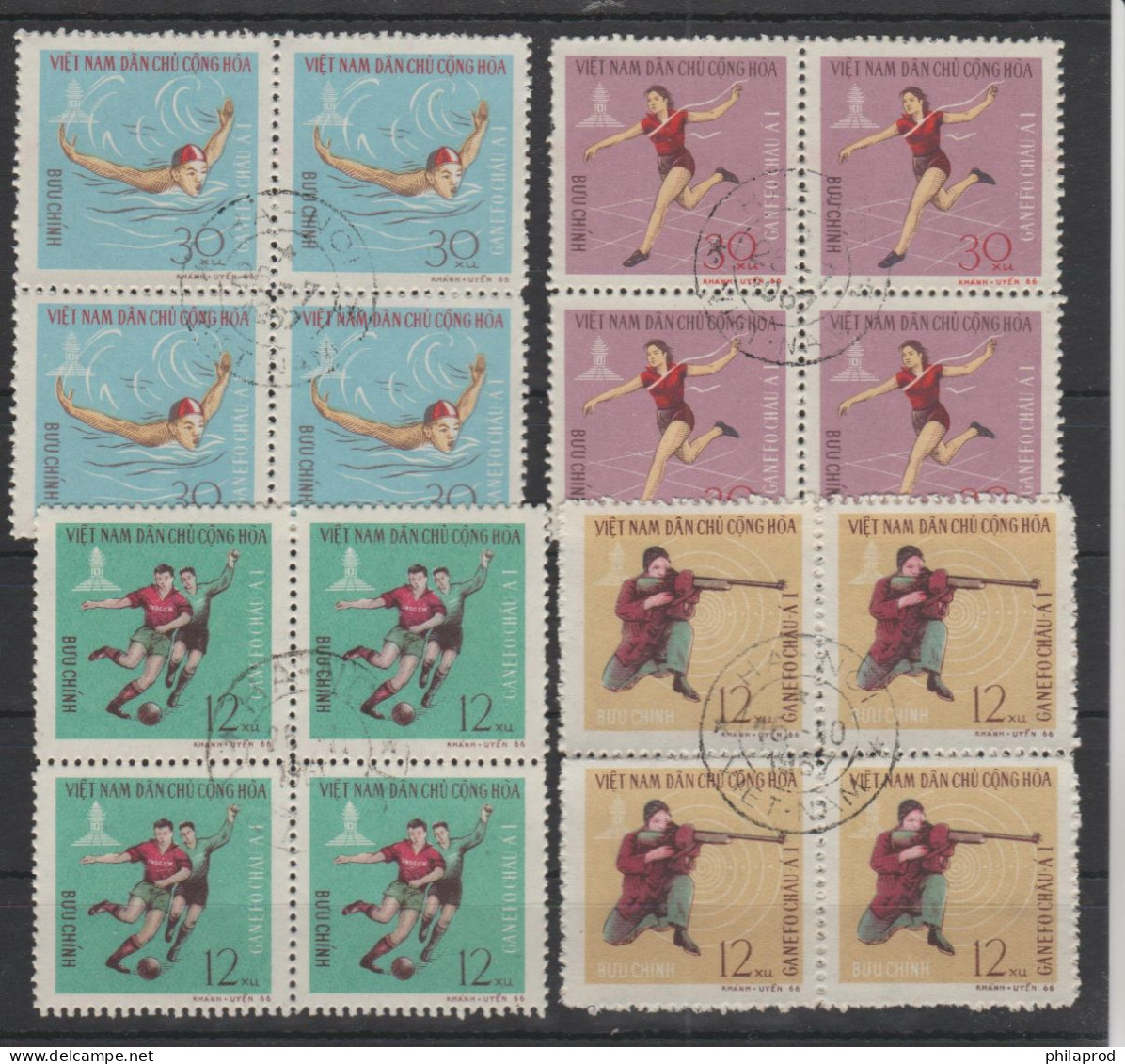 N.VIETNAM  SPORTS  LOT  3 Used Complete Sets  VF - Viêt-Nam