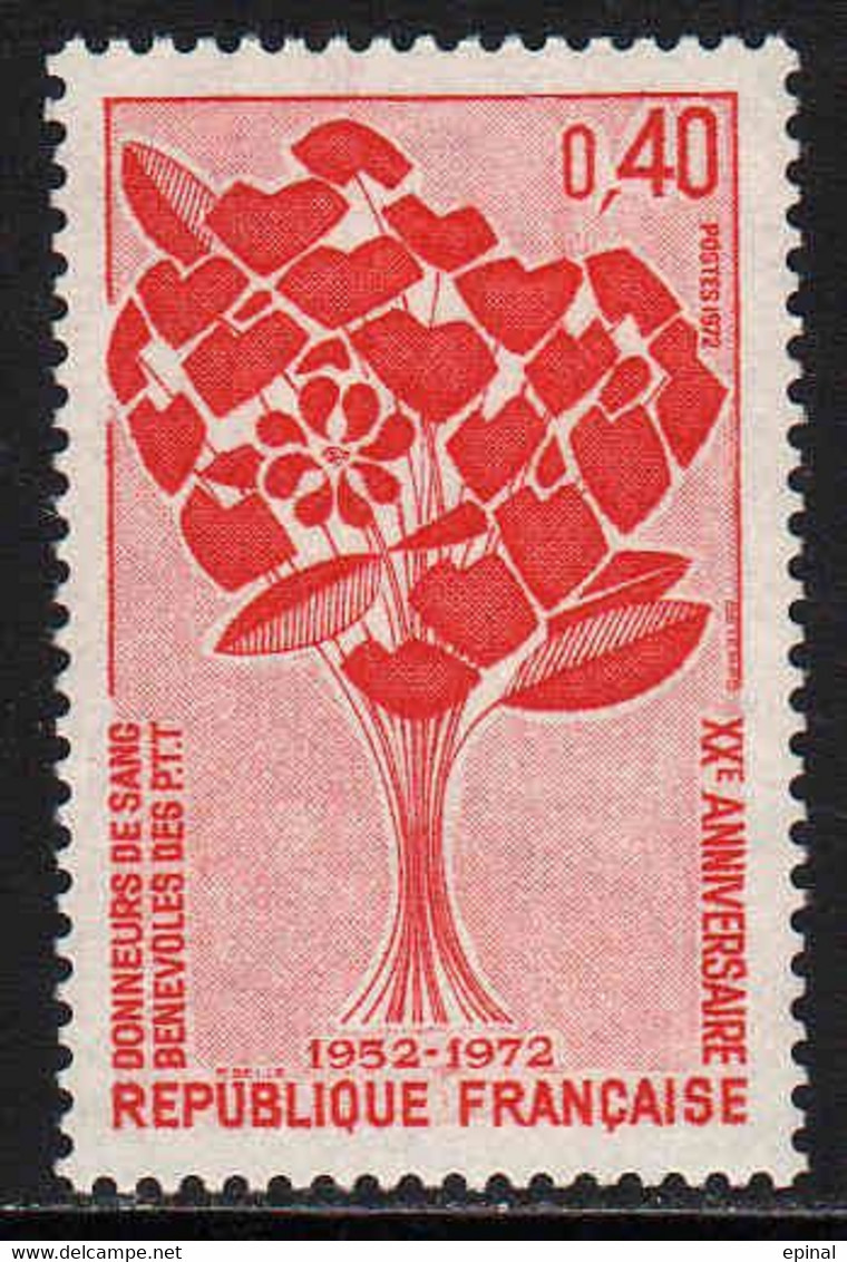 FRANCE : N° 1716 ** (Donneurs De Sang Bénévoles Des P.T.T.) - PRIX FIXE - - Unused Stamps