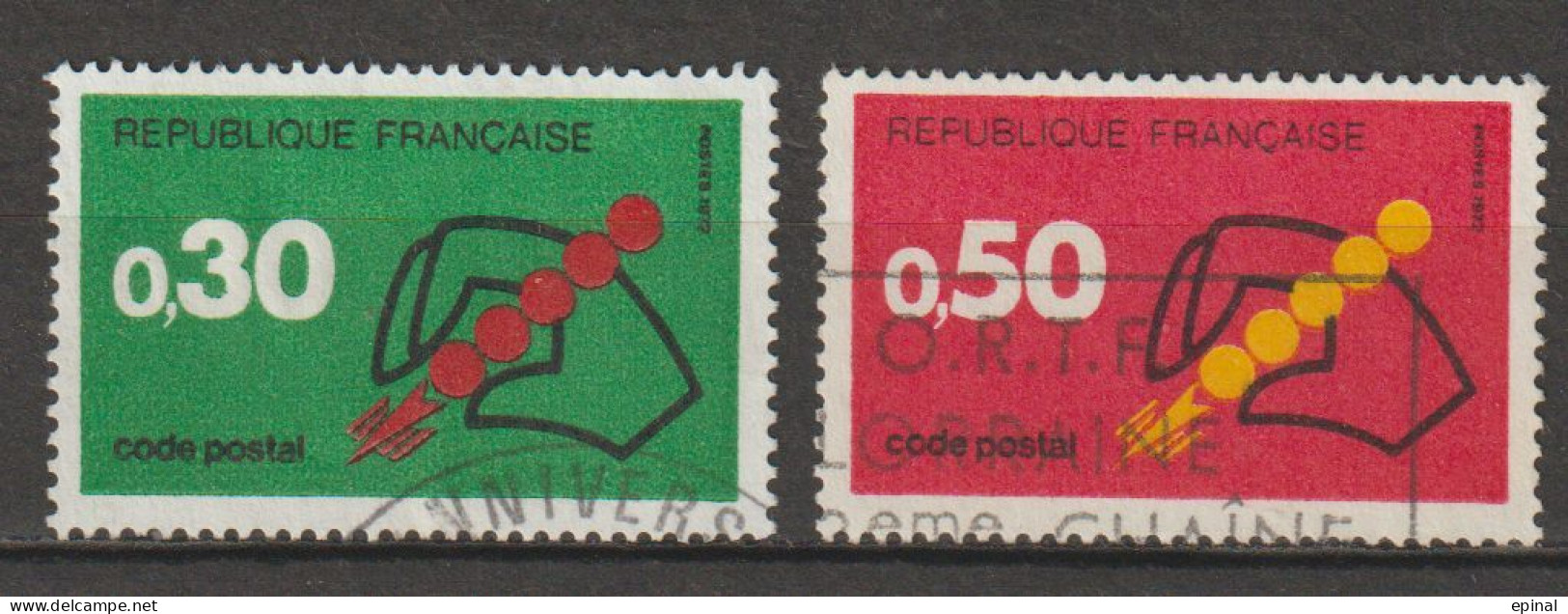 FRANCE : N° 1719 Et 1720 Oblitérés (Code Postal) - PRIX FIXE - - Used Stamps