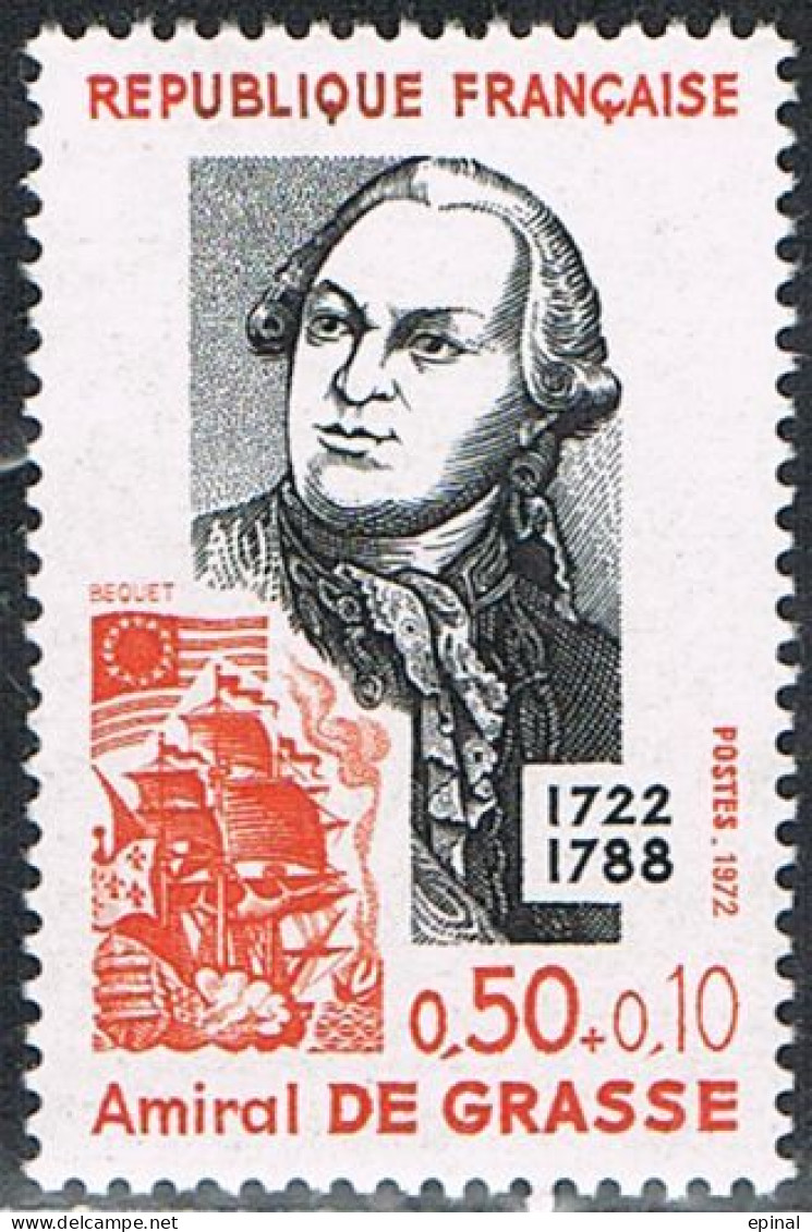 FRANCE : N° 1727 ** (Amiral De Grasse) - PRIX FIXE - - Unused Stamps