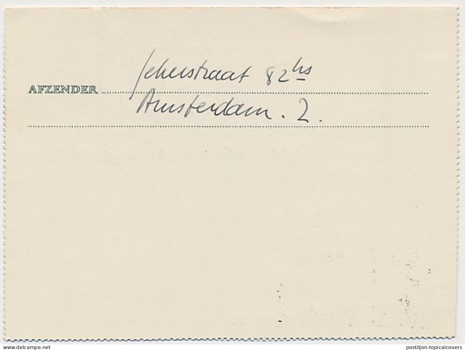 Postblad G. 19 A / Bijfrankering Amsterdam - Loosdrecht 1940 - Interi Postali