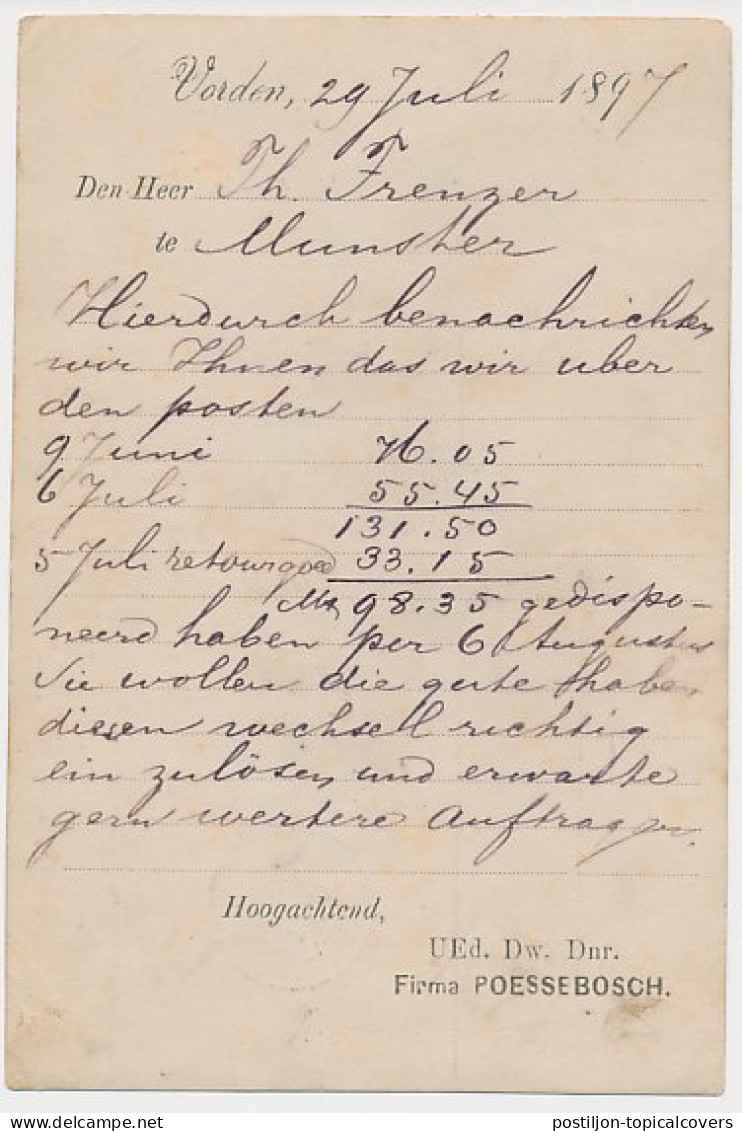 Firma Briefkaart Vorden 1897 - Spekslagerij - Worstmakerij - Unclassified