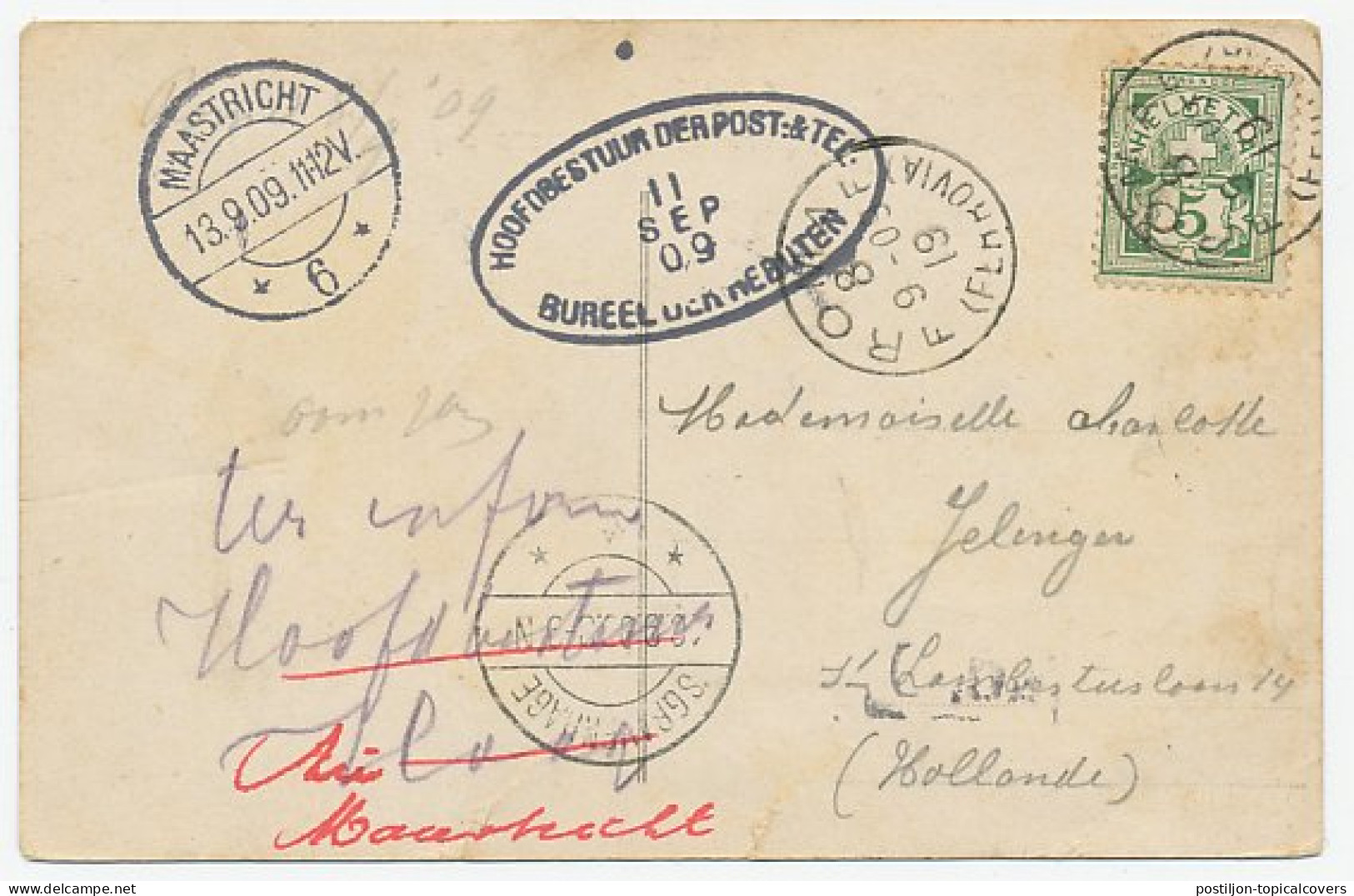 Rome - Den Haag - Maastricht 1909 - Bureel Rebuten - Unclassified