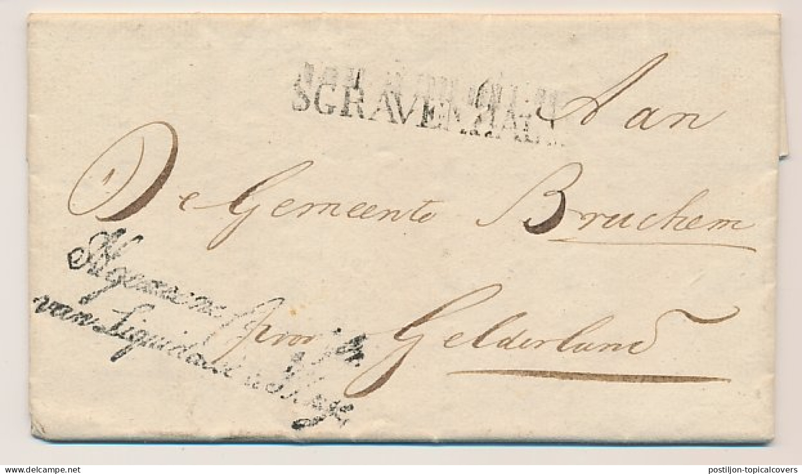 S GRAVENHAGE - Bruchem - Gewijgerd - DEB. 118 UTRECHT 1821 - ...-1852 Préphilatélie