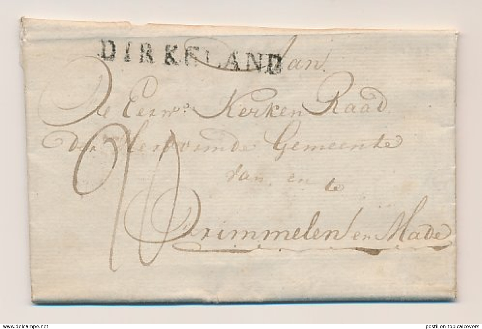 Ooltgensplaat - DIRKSLAND - Drimmelen En Made 1828 - ...-1852 Préphilatélie