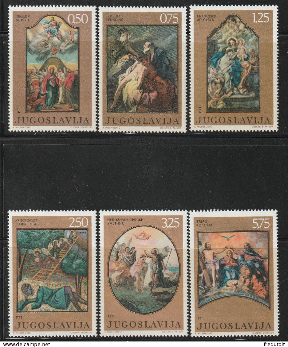 YOUGOSLAVIE- N°1285/90 ** (1970) Art - Unused Stamps