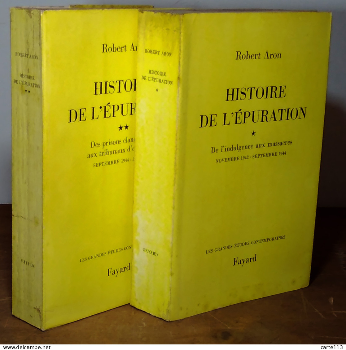 ARON Robert - HISTOIRE DE L'EPURATION  -2 TOMES - Andere & Zonder Classificatie