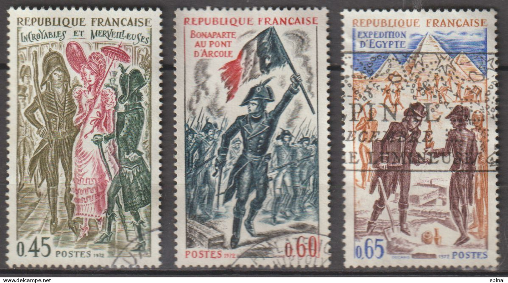 FRANCE : N° 1729-1730-1731 Oblitérés (Histoire De France) - PRIX FIXE - - Usati