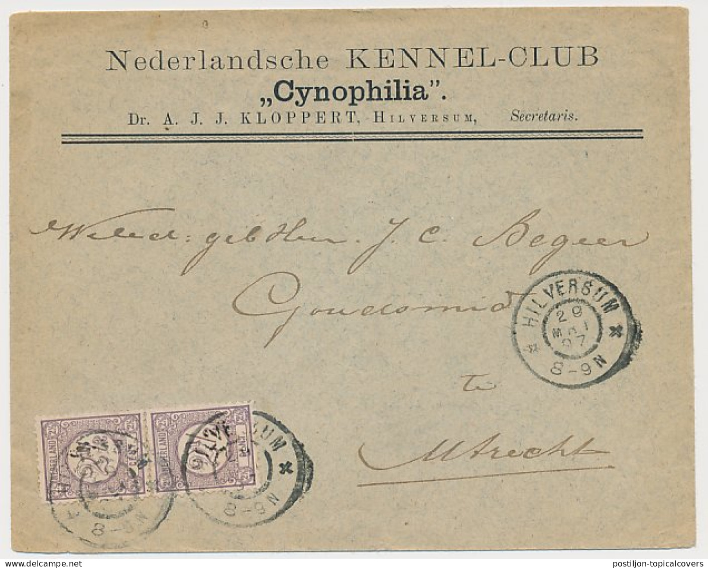 Envelop Hilversum 1897 - Kennel Club Cynophilia - Unclassified