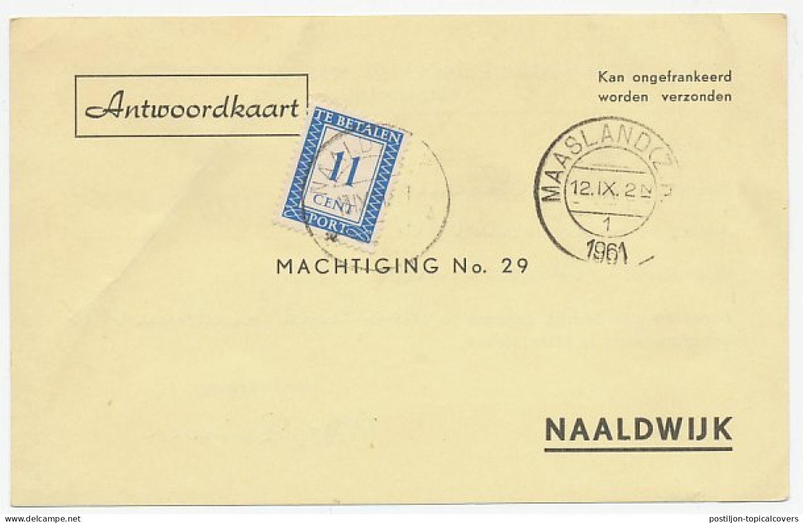 Em. Port 1947 Maasland - Naaldwijk - Unclassified