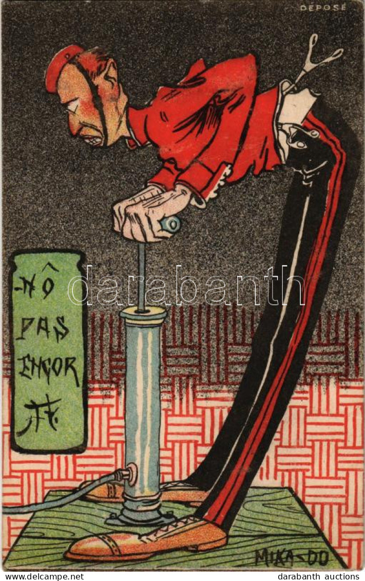 T2/T3 1904 No Pas Encor... Mikado / French Mocking Propaganda (ragasztónyom / Glue Marks) - Non Classés