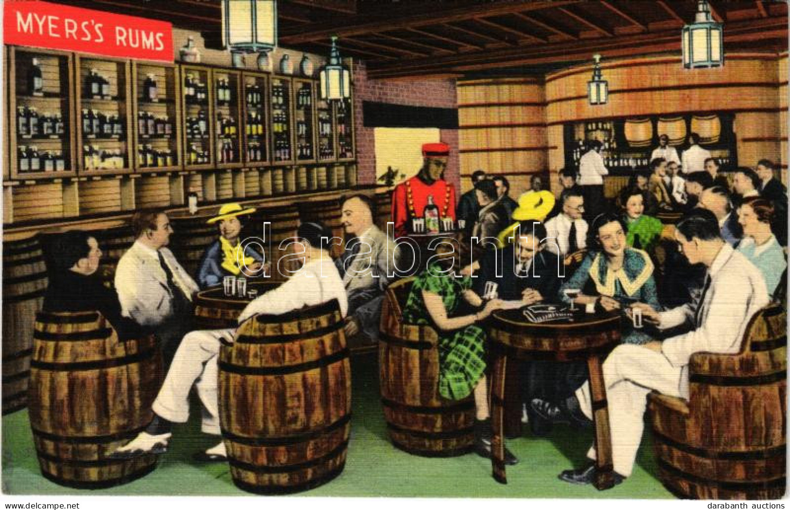 ** T2 Kingston, Myers's "Planters' Punch" Inn And Liquor Store Down At "The Sugar Wharf" In Jamaica. Myers's Rums Advert - Unclassified