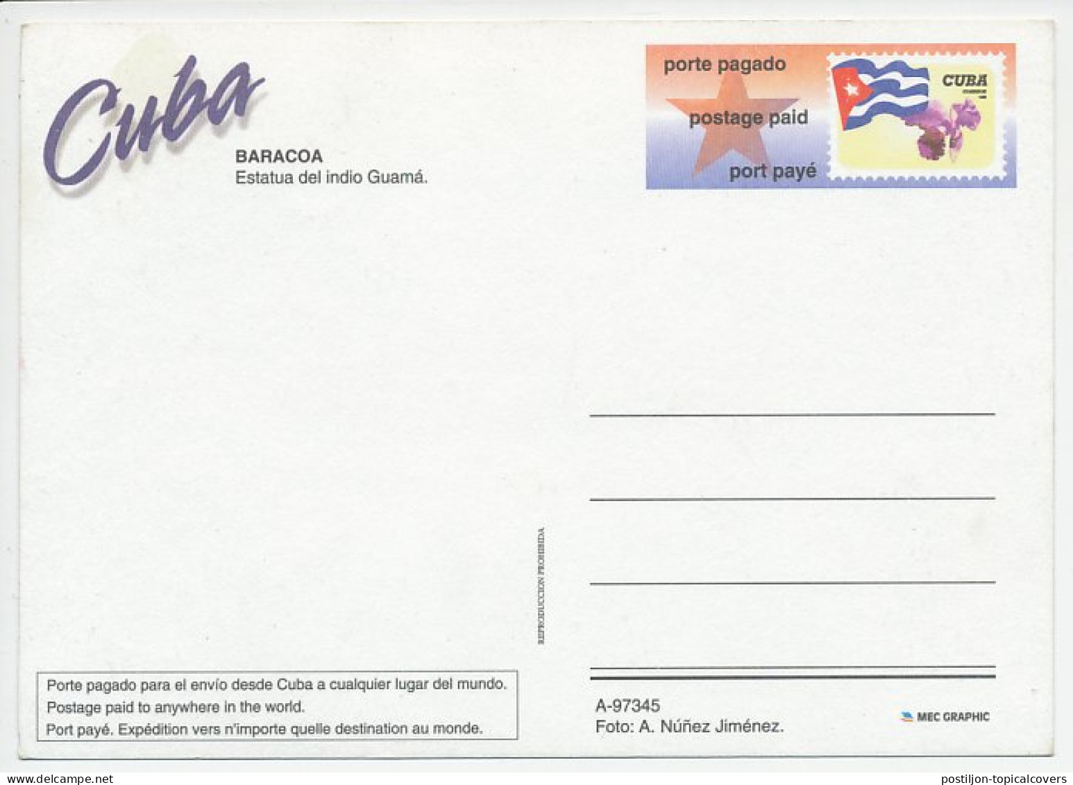 Postal Stationery Cuba Indian  - Indios Americanas